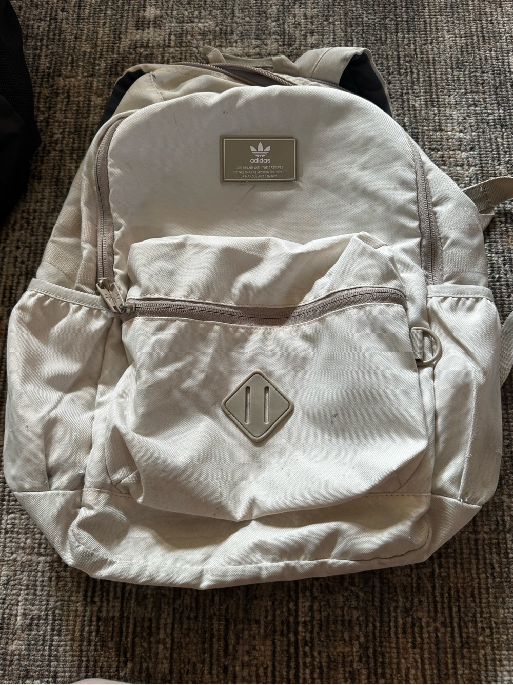 adidas Cream Backpack - Casual Everyday Pack - Picture 1 of 3